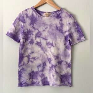Michael Kors Collection Women’s Sweater Cashmere Wool Tie Dye Lavender